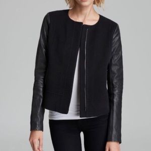 VINCE Leather and Wool Jacket